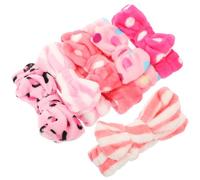 BCOATH Lot de 6 Bandeaux Mignons en Polaire Corail pour Maquillage et Soins du Visage, et Confortables, pour Se Brosser les Jogging