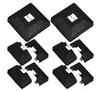 BCOATH Lot de 6 Cache-Poteaux en Plastique 20X20 CM pour Balustrade Jupe de Poteau de Terrasse Étanche Base de Colonne Décorative pour Escaliers et Balcon Couverture Protectrice