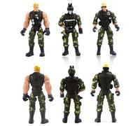 BCOATH Lot de 6 Jouets Figurines des Forces Spéciales en Plastique Interaction Parent-garçon et Filles Éducative Modèles Militaires pour Filles et Garçon Jeu d'action Pratique