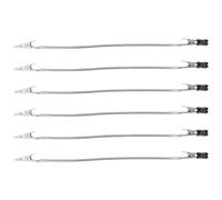 BCOATH Lot de 6 Pinces Crocodiles Double Tête en Acier Inoxydable Col de Cygne Flexible pour Fixation de Fils Argentés, Isolation Thermique pour Soudure et Bricolage