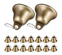 BCOATH Lot de 60 Petites Cloches en Métal Vintage pour Collier de Chien et Chat, Clochettes Décoratives Rétro Ultra-légères avec Son Clair, Accessoires D’Identification et Artisanat