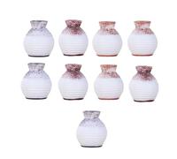 BCOATH Lot de 9 Mini Vases Décoratifs en Résine pour Micro-Paysage Décoration Miniature de Jardin Assortiment Gris Brun Foncé et Brun Clair Accessoires Photo pour Maison de Poupée