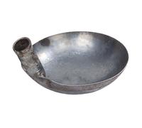 BCOATH Louche en Fer Épais Long Manche 17,5 Cm, Pelle à Eau Portable Multifonction pour Jardinage et Élevage, Outil Robuste pour Usage Industriel, Pelle Pratique pour Arrosage