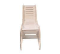 BCOATH Maison en Bois pour Hamster et Petit Lapin, Cachette Robuste Beige Multifonctionnelle pour Se Détendre et Se Cacher la Cage