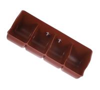 BCOATH Mangeoire Porcs 4 Compartiments en Plastique PP Résistant Distributeur D’Aliments pour Porcelets Bords Arrondis Sécurité Museau Équipement Élevage Porcin Agricole Pratique