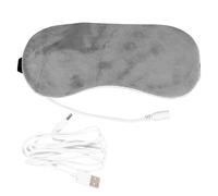 BCOATH Masque Chauffant USB Yeux en Peluche Cristal, Masque de Massage à Vapeur 52° pour Dormir, Soulage la Fatigue Oculaire, Alimentation 5v/1a