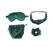 BCOATH Masque De Sommeil En Soie Véritable 4 Pièces Anti-lumière, Doux Et Hydratant, Pour Voyage Et Sieste Au Bureau