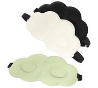 BCOATH Masque de Sommeil Yeux en Tissu Glace, Léger et Confortable, Pack de 3 Pièces pour Maison et Conférences, Masque Occultant Sommeil Réparateur