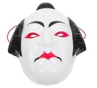 BCOATH Masque Japonerie Kabuki en Plastique Confortable à Ajustement Unisexe pour Festivals et Performances Thème Samouraï Esthétique Japonaise