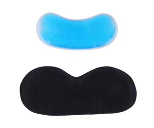 BCOATH Masque Yeux en Soie Noir Bandeau Flexible, Masque de Sommeil pour Nuit Obscure et Compresses Chaudes ou Froides