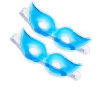 BCOATH Masque Yeux Glacé Bleu 2pcs en Gel Pvc Réutilisable pour Soulager Gonflements Yeux, Fatigue, Sommeil et Détente