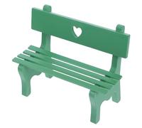 BCOATH Mini Banc de Jardin Décoratif en Bois Vert Chaise de Porche Miniature Légère et Résistante Accessoire Photomaton et Décoration Maison pour Poupées et Paysages Miniatures