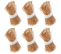 BCOATH Mini-Foin Décoratif et Fausse Paille 6 Pièces pour Décoration de Table et Projets Créatifs, Accessoires Miniatures pour Maison de Poupée 2,5 CM