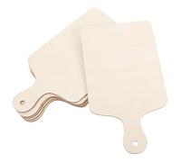 BCOATH Mini Planches à Découper Planches à Charcuterie Lot de 6 en Bois Naturel avec Poignée Décorables et Peinturables pour Garçon et Filles, pour Camping et Pique-niques