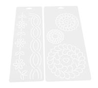 BCOATH Modèles de Broderie Point de Croix en Plastique Blanc 2pcs, Règle de Courtepointe pour Positionnement Précis et Facile à Nettoyer, pour Couture et Patchwork