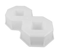 BCOATH Moule à Pavés en Béton 8 Formes en PP Blanc, Solide et Facilitant Le Drainage, pour Trottoirs et Infrastructures Urbaines-éponge
