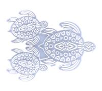 BCOATH Moule Silicone Souple Tortue de Mer pour DIY Décoration Murale Artisanale Coasters Personnalisés
