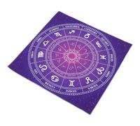 BCOATH Nappe pour Tarot et oracles divinatoires, Tissu Confortable avec Motifs des Signes Zodiaque, Accessoire pour autel et Lecture de Cartes