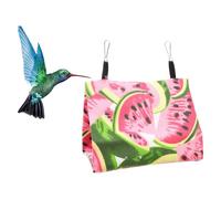 BCOATH Nid de Perroquet en Toile Motif Pastèque M - Hamac Suspendu Étanche et Lavable, Maison D’intérieur Confortable pour Oiseaux, Lit de Couchage Solide et Résistant à L’Eau