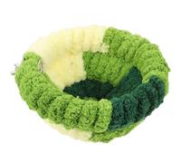 BCOATH Nid Suspendu pour Perroquet Grand Format Nid de Cabane en Toison de Corail Vert Forêt Chaud Semi-Circulaire pour Cage à Oiseaux Accessoire Hiver pour Perruches et Petits Oiseaux