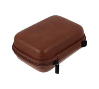 BCOATH Organisateur de Câbles en Cuir PU Marron Étanche, Sacoche de Rangement Élégante pour Accessoires Électroniques et Transport de Câbles de Données