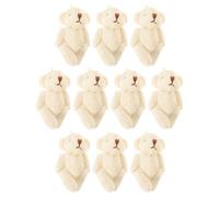 BCOATH Ours en Peluche 10pcs Mini pour Vêtements DIY Ambiance Noël | PP Coton, Surface Lisse Réutilisable, pour Paquet et Loisirs Créatifs, Lot de Dix Pièces