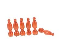 BCOATH Outil de Massage Facial en Bois Marron Lot de 6pcs Forme Lotus pour Modelage Précis du Visage et Relaxation Selfcare des Femmes