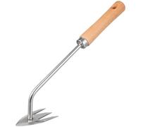 BCOATH Outil Désherbage Râteau Acier Inoxydable Manche Ergonomique Multi Fonction pour Jardinage et Extraction des Mauvaises Plantes