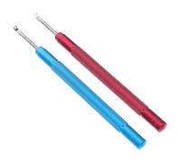 BCOATH Outil pour Anti-Rouille, en Alliage D'aluminium et Acier Kit 2pcs Leviers de Levage de Aiguilles Poignée Moletée pour Réparation de Montre Montres Mécaniques