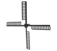 BCOATH Pales pour Éolienne en Plastique Noir Résistantes la Décoloration et Étanches, Accessoires pour Moulin à Vent de Jardin Extérieur et Cour