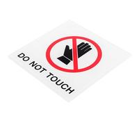 BCOATH Panneau D'avertissement « Ne Pas Toucher » 10x10cm en Acrylique, Étiquette Autocollante de Sécurité pour Sites Industriels et Construction, Signalisation Fonction de Rappel