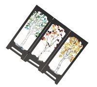 BCOATH Paravent Pliant Décoratif en Acrylique 3D Chinois Traditionnel Mini Écran Pliant 1 Pièce Séparateur de Pièce de Studio pour Bureau et Chambre D’Élève Décorations du Nouvel an