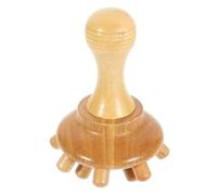 BCOATH Peigne de Massage Tête en Bois de Hêtre Portable Balle Picot Antistatique pour Massage du Cuir Chevelu et Stimulation des Points D'acupuncture