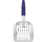 BCOATH Pelle à Litière pour Chat Robuste Grosse Taille 35X135X5 CM en Métal Bleu Tamis à Déchets Sable Nettoyant Bac à Litière Usage Domestique et Voyage