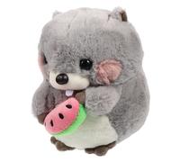 BCOATH Peluche Marmotte en Coton Gris 20 CM Kawaii pour Garçon et Filles Animal en Peluche Doux et Léger Présent D’Anniversaire Fille Compagnon Câlin pour Sieste et Jeu