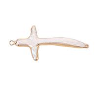 BCOATH Pendentif Croix Baroque Irrégulière Charme DIY pour Bracelets Colliers Accessoire de Bijoux Naturels Élégance Spirituelle et Créativité Personnalisée