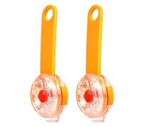 BCOATH Pendentif Lumineux pour Chien Anti-Perte 2 Pièces en Plastique Orange Câble USB, pour Promenades Nocturnes en Toute Sécurité