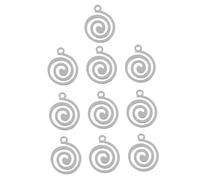 BCOATH Pendentifs Matériau Métal Sûr 10 Pièces en Acier Inoxydable de Spirale Creuse, Décoration Suspendue Créative pour DIY et Fêtes