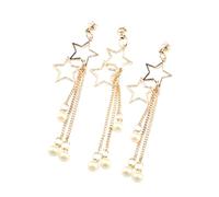 BCOATH Pendentifs pour Coque de Téléphone pour Téléphone Portable Décoration Chic et Créative 3pcs Chaîne Étoile en Métal et Perles, Légers et Faciles à Personnaliser