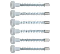BCOATH Pièces Métalliques Goupilles à Ressort pour Lit Bébé 6 Pièces en Acier et Plastique Argenté pour Fixation Précise , Adaptées la Plupart des Lits Bébé et Barrières de Jeu