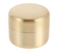 BCOATH Pilulier en Métal Inoxydable Grand Format Boîte de Rangement Ronde pour Remède Mini Pilulier de Voyage Portable Étui Hermétique Anti-Humidité Couleur Or Mat