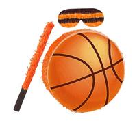 BCOATH Piñata en Carton Haute Résistance de Ballon de Basket Kit Fête Complet avec Bâtonnet et Bandeau Décoration Anniversaire Sportive pour Garçon et Filles Jeu Interactif et