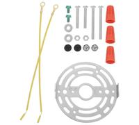 BCOATH Plaque de Fixation Ronde pour Plafonnier et Applique Murale, Argenté | Support de Montage en Fer, Accessoires Complets, Stabilité Fiable, Usage Salon, Adaptateur Multi Boîtier