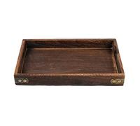 BCOATH Plateau Rectangulaire Support de Rangement Élégant en Bois Massif Style Vintage pour Servir Snacks et Pizza Texture Bois Unique pour Thanksgiving et Anniversaire