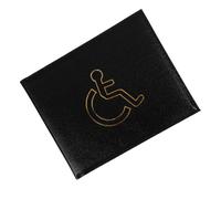 BCOATH Pochette Noire en PU et PVC Légère Plusieurs Compartiments pour Protéger Certificat de Handicap, Résistante à l'huile, pour Cartes D'identité et Tickets