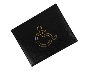 BCOATH Pochette Noire en PU et PVC Légère Plusieurs Compartiments pour Protéger Certificat de Handicap, Résistante à l'huile, pour Cartes D'identité et Tickets