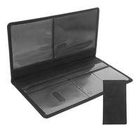 BCOATH Pochette Portefeuille Multi-Fonctions en PU Légère et Résistante Design Moderne Noir pour Documents de Voiture Adapté Shopping et Voyage