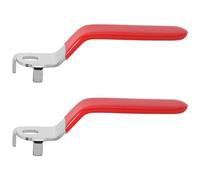 BCOATH Poignées de Vanne à Bille Diamètre 6x10 Lot de 2 en Fer avec Prise en Pvc Design Ergonomique pour Robinet Extérieur pour Systèmes de Plomberie