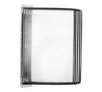 BCOATH Porte-Dossiers Mural 5 Pages A4 Noir, Organiseur de Fichiers Bureau Suspendu, Support Mural Gain de Place pour Affichage et Rangement Documents, pour Espace de Travail