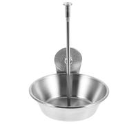 BCOATH Porte-Fruits en Acier Inoxydable pour Perroquets avec Bol Intégré Brochette Multifonction pour Cage à Oiseaux Support Alimentaire 13 X 10 X 8 CM Mangeoire Solide et Facile à